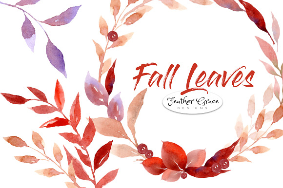 Fall Leaves, Wreaths, Frames in Illustrations - product preview 1