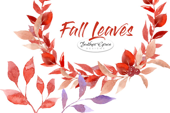 Fall Leaves, Wreaths, Frames in Illustrations - product preview 3