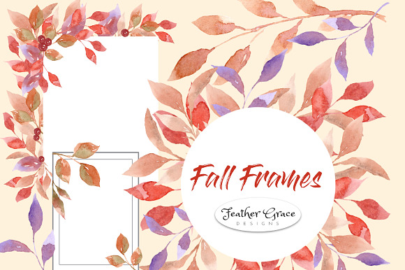 Fall Leaves, Wreaths, Frames in Illustrations - product preview 4