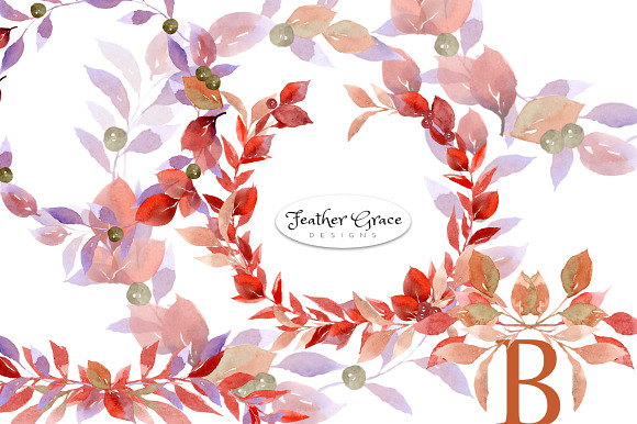 Fall Leaves, Wreaths, Frames in Illustrations - product preview 5