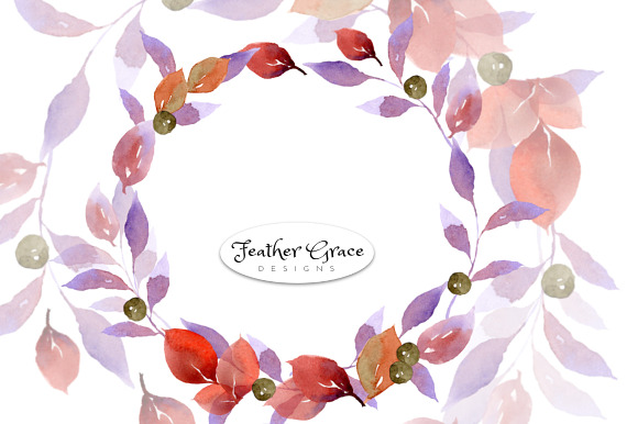 Fall Leaves, Wreaths, Frames in Illustrations - product preview 6