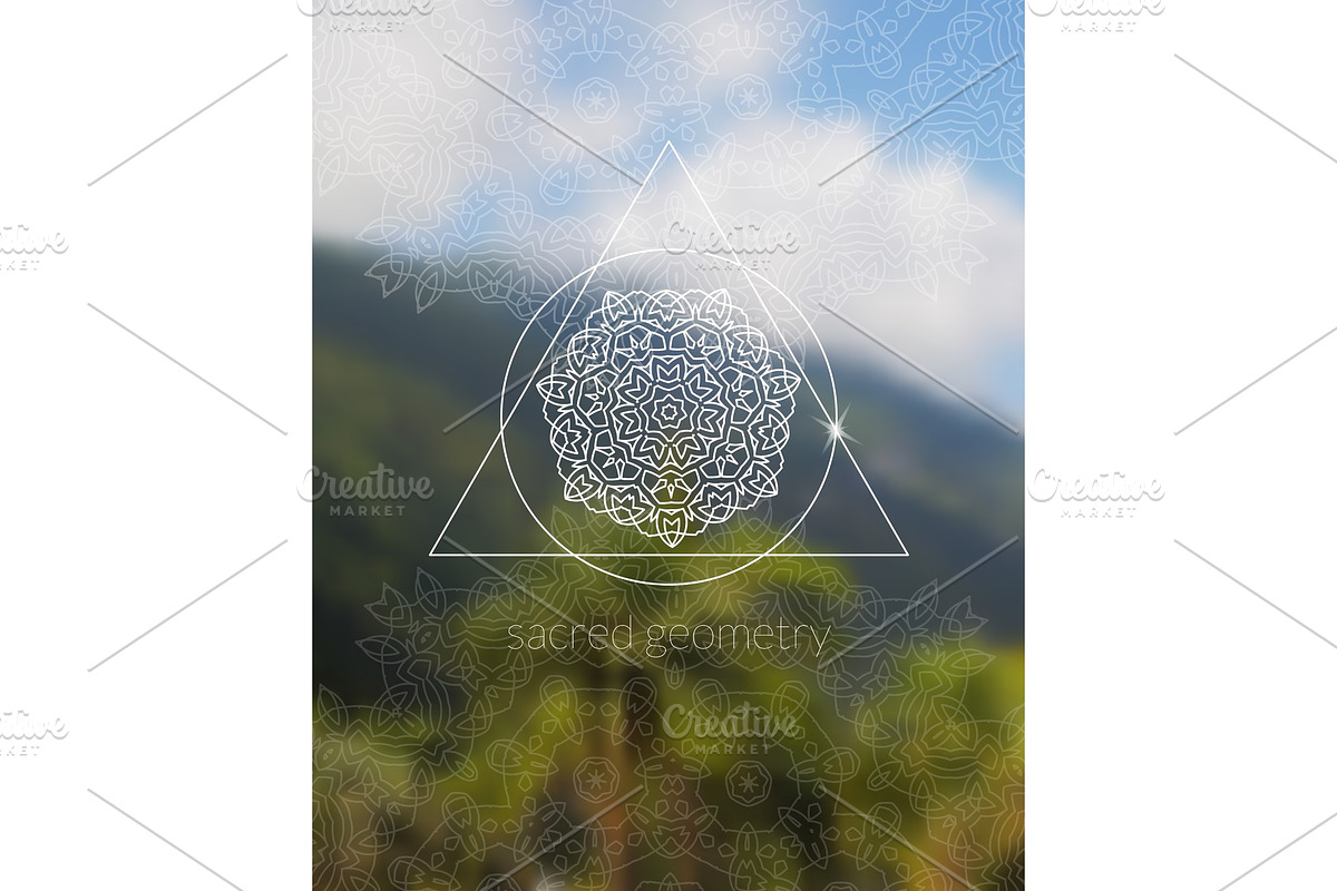 Boho sacred geometry mandala on in Textures - product preview 8