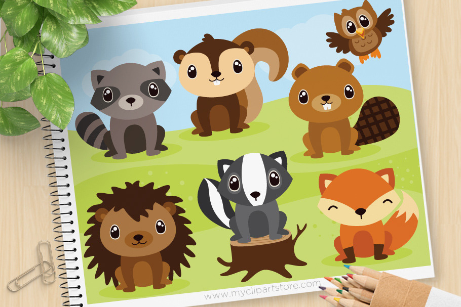 Forest Animals - Vector Clipart, SVG