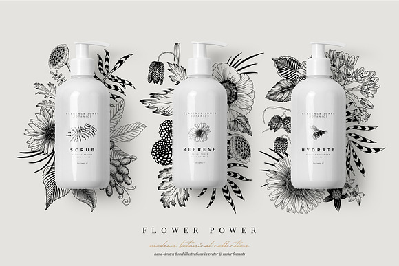 FLOWER POWER botanical illustrations in Illustrations - product preview 9