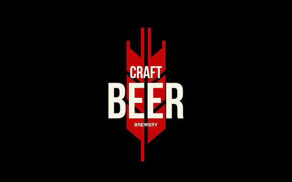 Craft beer brewery vector logo in Illustrations - product preview 1