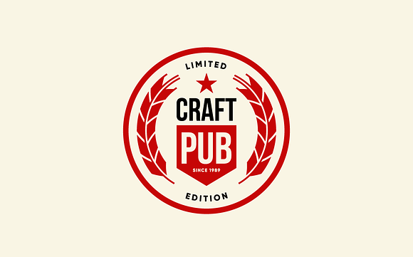 Craft beer brewery vector logo in Illustrations - product preview 3