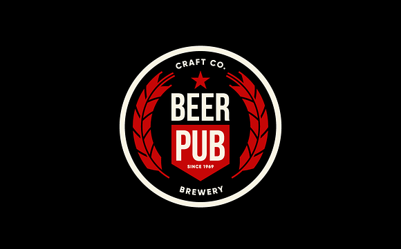 Craft beer brewery vector logo in Illustrations - product preview 4