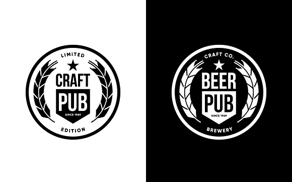 Craft beer brewery vector logo in Illustrations - product preview 5