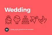 Wedding & Love Line Icons