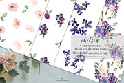 Watercolor Floral Digital Paper Pack