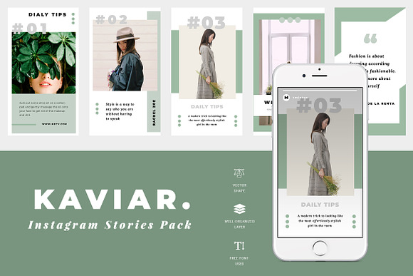 Kaviar Instagram Story Templates in Instagram Templates - product preview 3