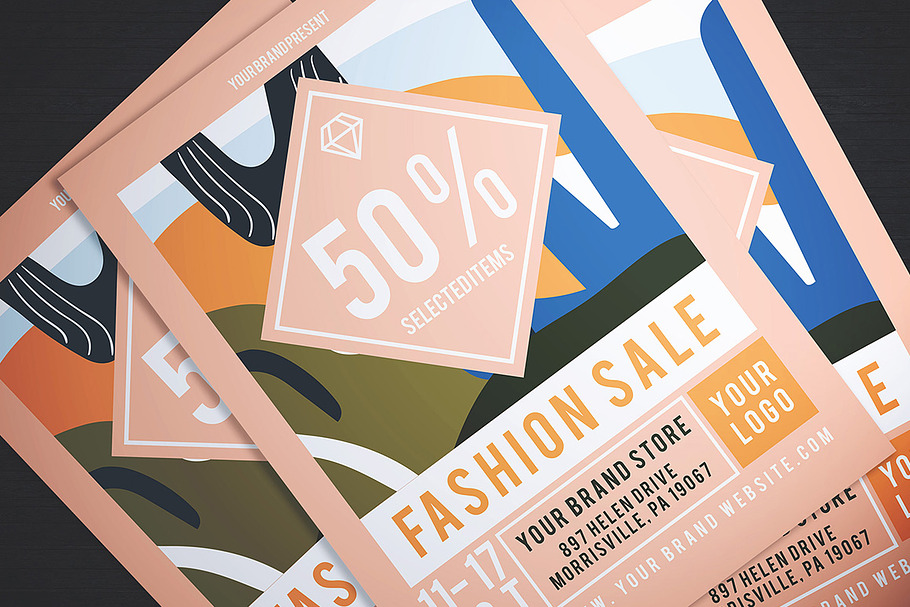 Fancy Fashion Sale Flyer in Flyer Templates - product preview 8