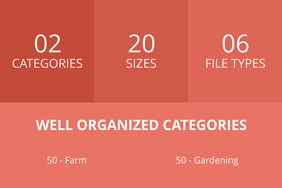 100 Farm & Gardening Line Icons in Graphics - product preview 4