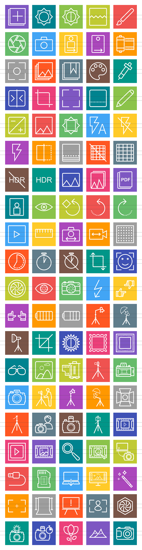 100 Photography & Picture Line Icons in Graphics - product preview 1