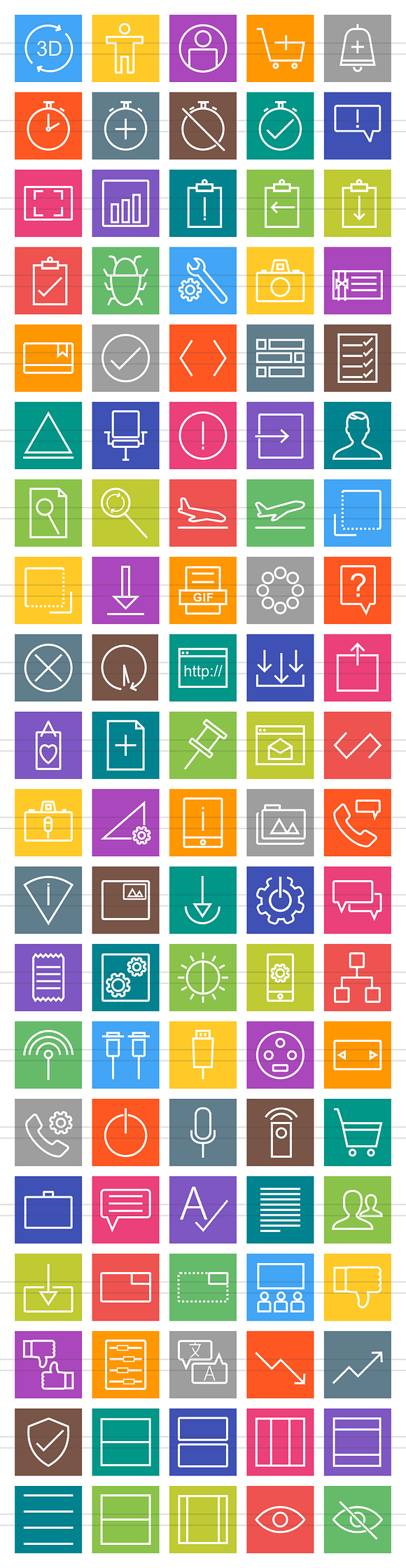 100 Material Design Line Icons in Graphics - product preview 1