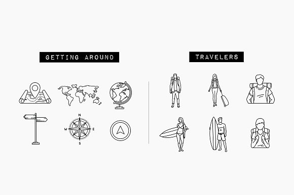 100 Travel Icons Set - Expanded in Holiday Icons - product preview 9