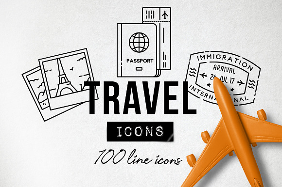 100 Travel Icons Set - Expanded in Holiday Icons - product preview 15