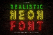 Realistic Neon SVG Font Pack