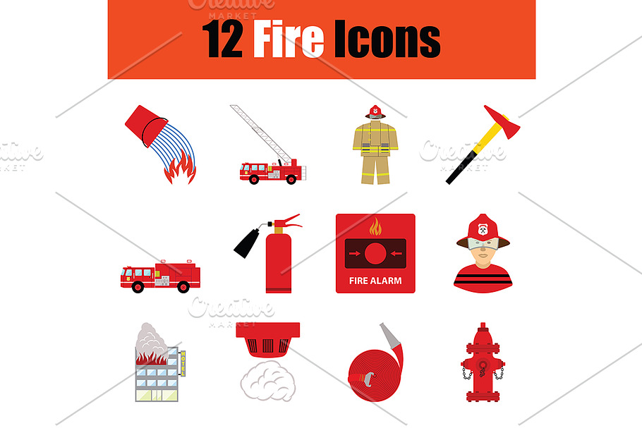 Fire icon set in Icons - product preview 8