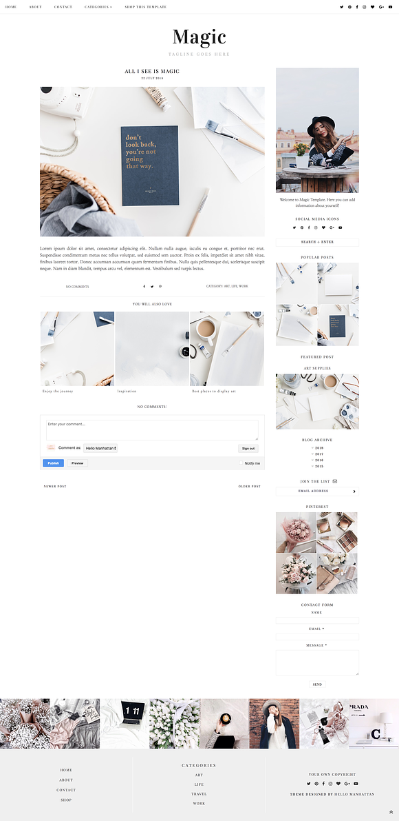 Magic | Blogger Template in Website Templates - product preview 1