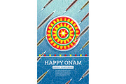 Onam Boat Festival Background. 