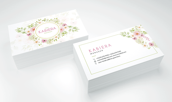 Effective Rose Business Card in Business Card Templates - product preview 3