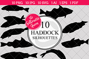 Haddock Fish Silhouette Clipart 