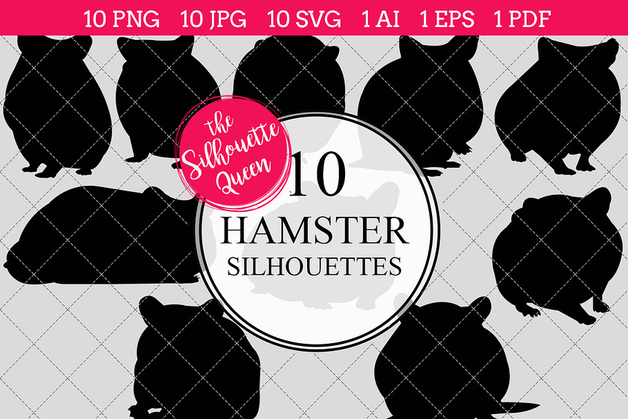 Hamster Silhouette Clipart Vector