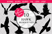 Hawk bird Silhouette Clipart Vector