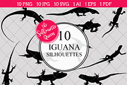 Iguana Silhouette Clipart Vector