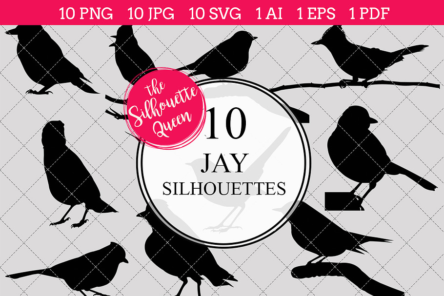 Jay Silhouette Clipart Vector