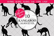 Kangaroo Silhouette Clipart Vector