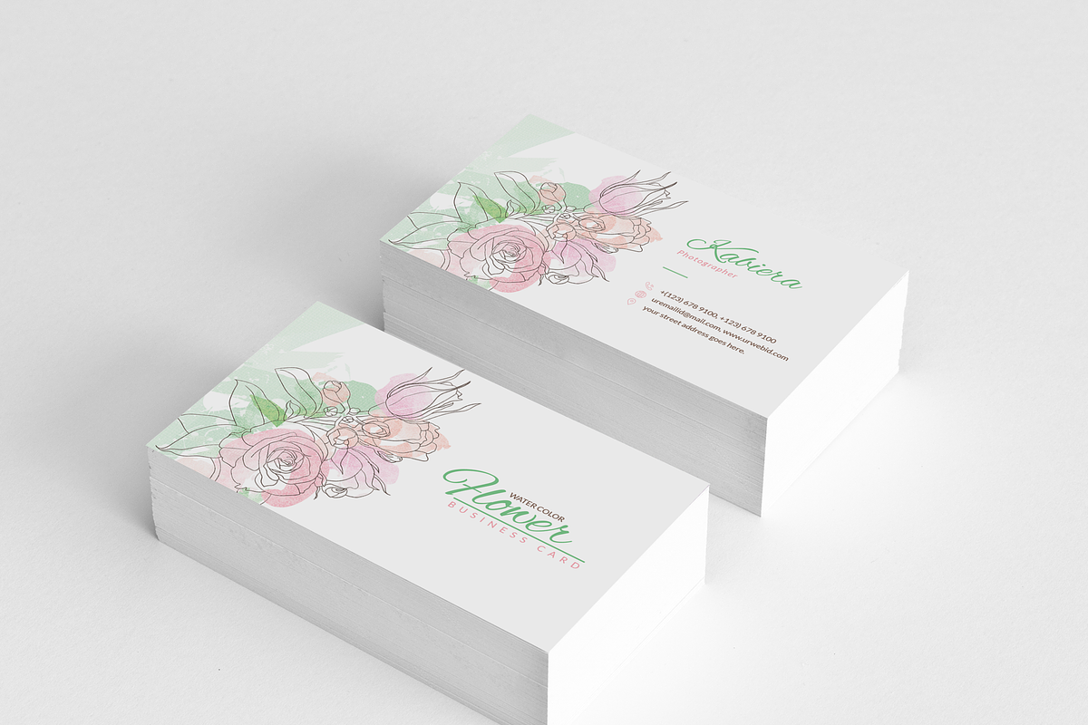 Floral Business Card in Business Card Templates - product preview 8