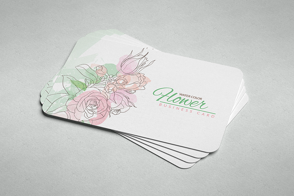 Floral Business Card in Business Card Templates - product preview 1