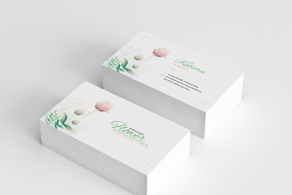 Creative Floral Business Card in Business Card Templates - product preview 8