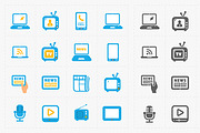 Vector Media Icons set