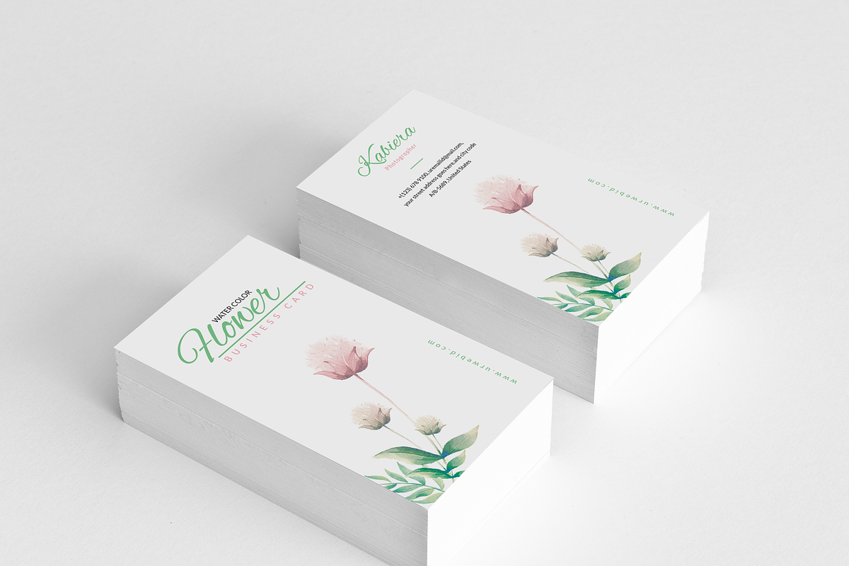 Clean Floral Business Card in Business Card Templates - product preview 8