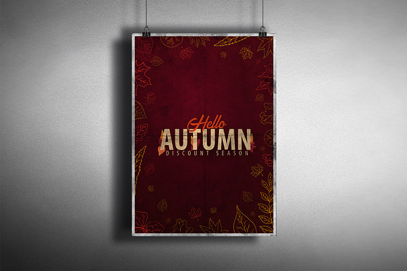 Autumn banners with doodle leaves in Illustrations - product preview 3