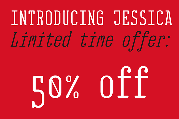 EB Jessica Font Family -50 % in Display Fonts - product preview 1