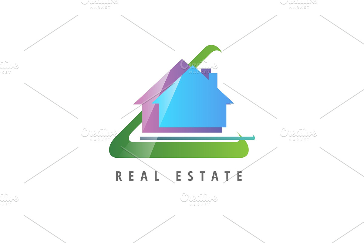 Logo template real estate, apartment in Objects - product preview 8