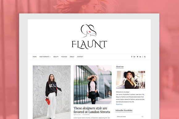 Flaunt -Fashion Blog WordPress Theme in WordPress Blog Themes - product preview 1