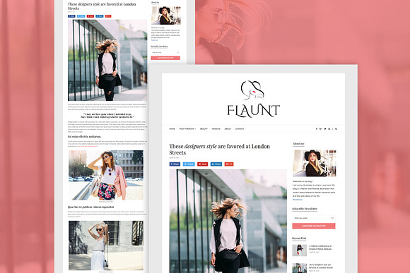 Flaunt -Fashion Blog WordPress Theme in WordPress Blog Themes - product preview 2