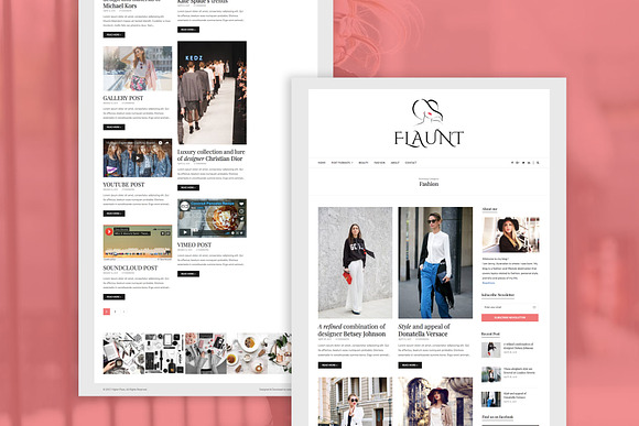 Flaunt -Fashion Blog WordPress Theme in WordPress Blog Themes - product preview 3