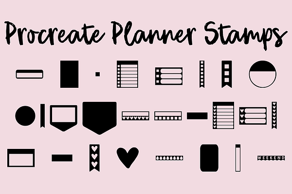 Procreate Planner Sticker Stamps