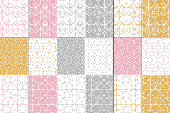 Seamless Pastel Moroccan Patterns in Patterns - product preview 2