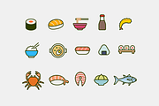 15 Japanese Food Icons