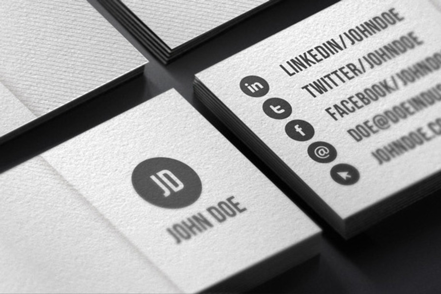 Minimalist White Business Card in Business Card Templates - product preview 8