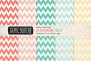 Chevron ikat creamy pink papers