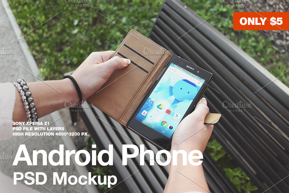 Android Phone PSD Mockup in Mobile & Web Mockups - product preview 8