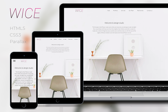 WICE - Design Studio Portfolio in HTML/CSS Themes - product preview 2